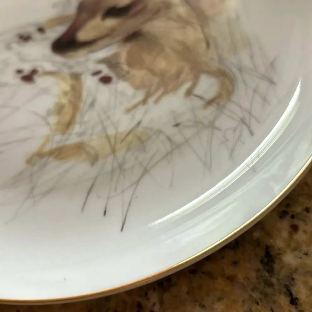 WOODLAND HAVEN ENESCO VINTAGE 1976 COLLECTOR PLATE HANS PAUL LUETCKE DEER Fawn‎
